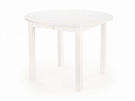 Okrągły biały stół białe tło