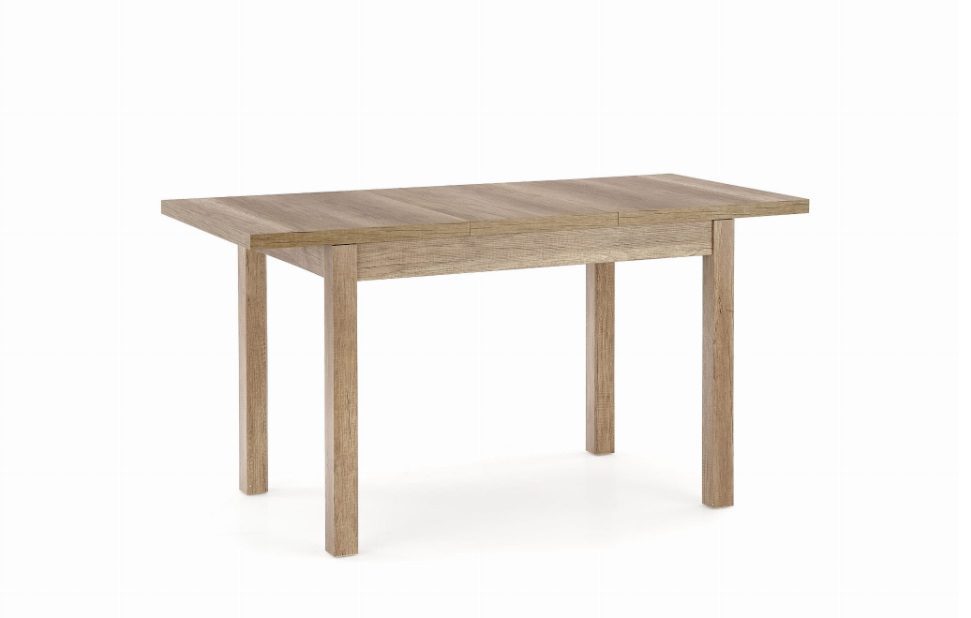 Stół drewniany rozkładany do kuchni białe tło