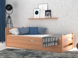 Miniaturka 5 - Olchowe łóżko 90x200 podnoszony stelaż z materacem inspiracja CORTEZ