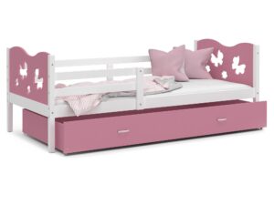 Miniaturka 7 - Łóżko dla dziecka wzór motylki różowe CUBI P