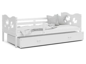 Miniaturka 8 - Łóżko dla dziecka wzór motylki białe CUBI P