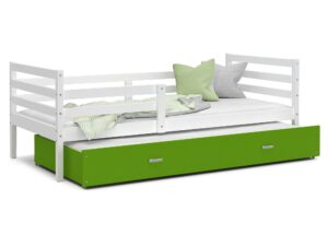 Miniaturka 8 - Drewniane łóżko dziecięce biało zielone ikonka DAVIS P2