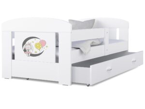 Miniatura 1 - Bílá dětská postel s úložným prostorem na lůžkoviny FELICITY