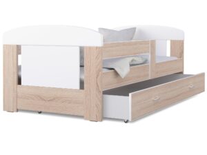 Miniatura 6 - Postel pro dítěte bílé dub sonoma s úložnýmm prostorem na lůžkoviny wysuwanym FELICITY