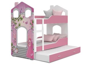 Miniaturka 3 - Piętrowe łóżko domek księżniczka ikonka FIROME