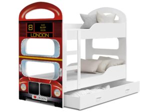 Miniaturka 3 - Piętrowe łóżko z nadrukiem autobus LONDYN FIROME