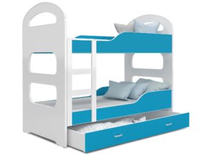 Miniaturka 8 - Łóżko dziecięce piętrowe biało-niebieskie FIROME