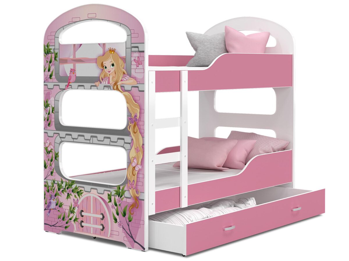Kinderbett mit Motivdruck und Schublade FIROME