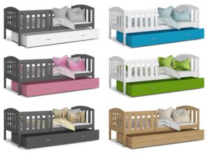 Miniaturka 9 - Łóżko z wysuwaną szufladą do pokoju dziecięcego kolory VISPO 2