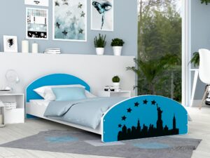 Miniatura 7 - Postel studentské s samolepkou nowy jork modré 90x200 MATRIX