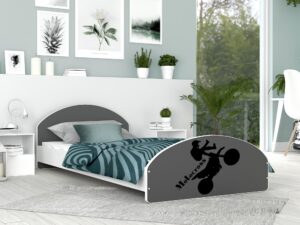Miniatura 4 - Postel studentské s samolepkou motocykl šedé 90x200 MATRIX