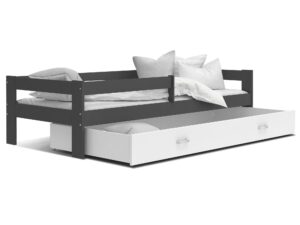 Miniatura 6 - Postel pojedyncze se zábranou dětské bílo šedé TACO