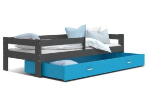 Miniatura 10 - Postel pojedyncze se zábranou dětské szaro modré TACO
