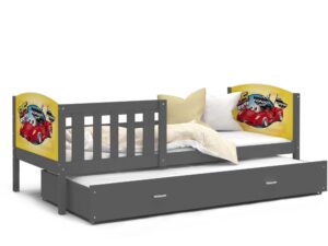 Miniatura 6 - Dřevěné postel dětské z pojemna zásuvkou a miekkimi poduszkami