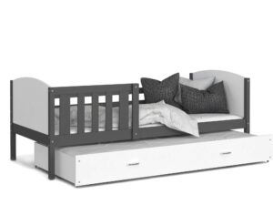 Miniatura 8 - Bílé postel dětské z pojemna zásuvkou a dekoracyjnymi poduszkami