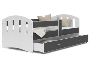 Miniatura 9 - Dětská postel se zásuvkou aranžace bílá šedá HAPPY
