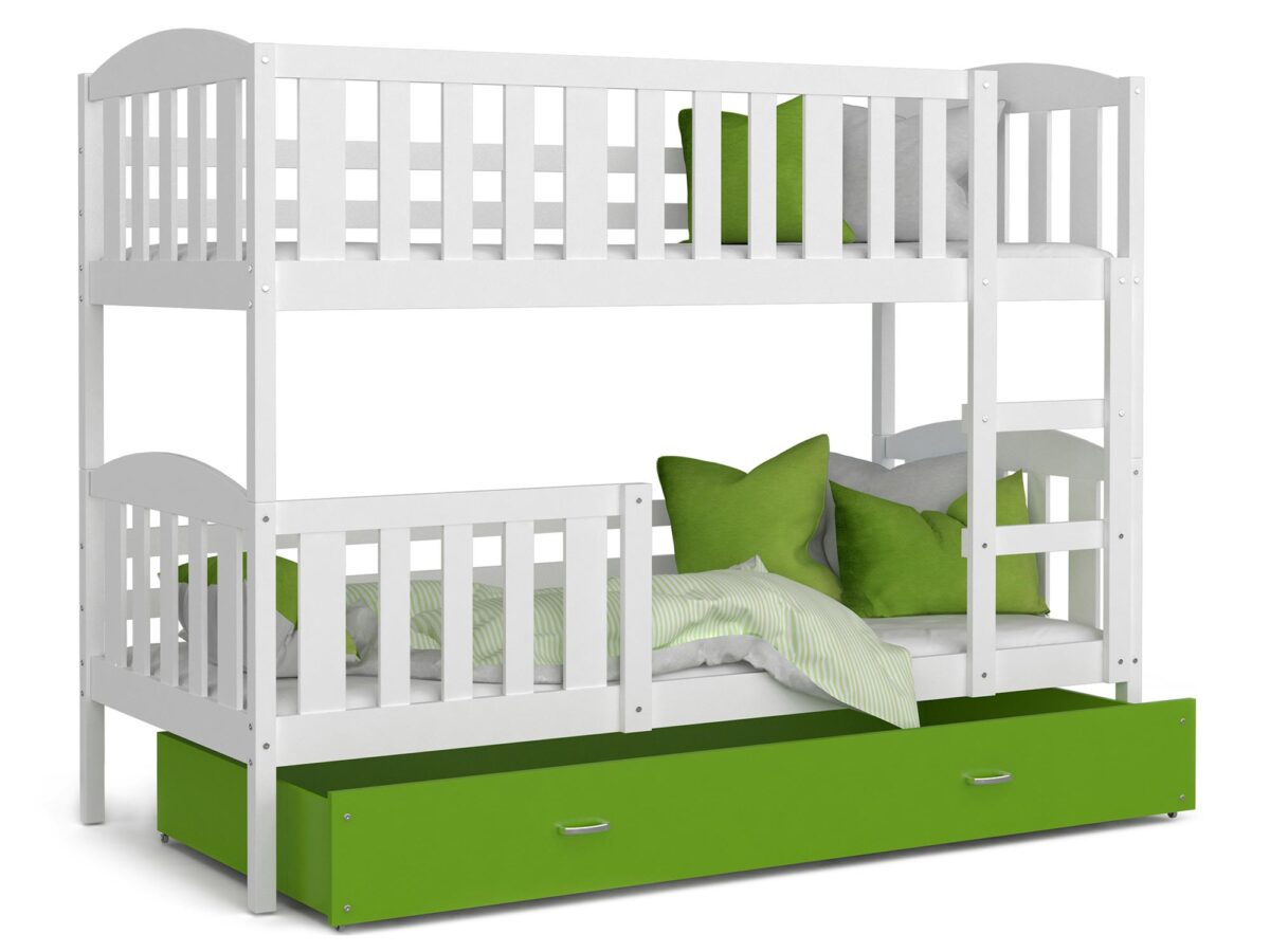 Stabiles Kinderetagenbett aus Kiefernholz mit Schublade VISPO