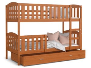 Miniaturka 5 - Drewniane łóżko piętrowe z szufladą olcha VISPO