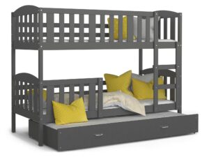 Miniaturka 1 - Piętrowe łóżko dla dzieci szare VISPO 3