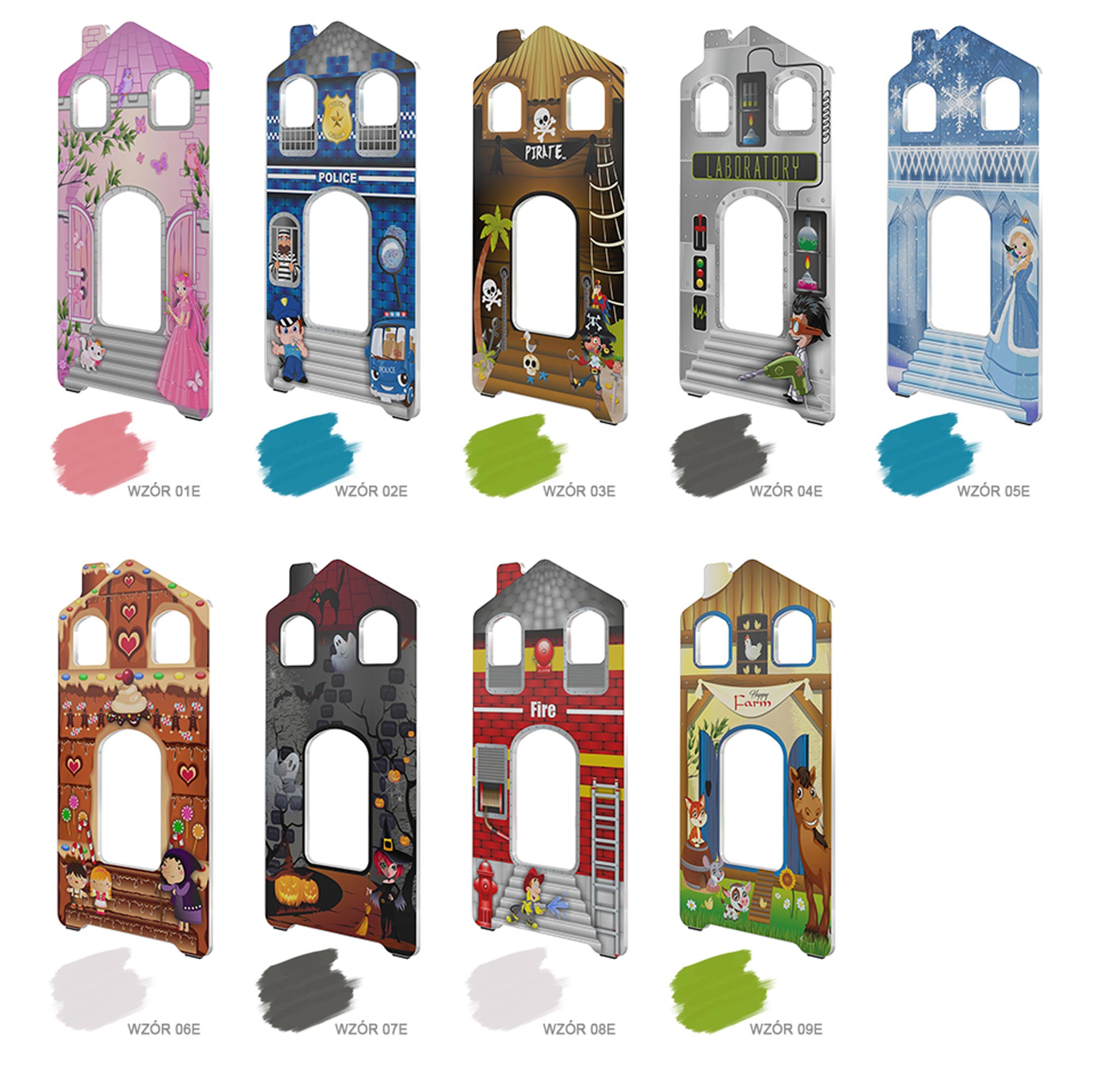 Piętrowe łóżko domek nadruk wzory FIROME Piętrowe łóżko domek nadruk wzory FIROME