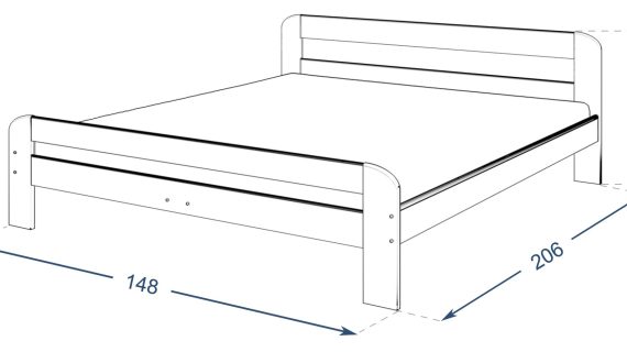 Miniaturka 5 - Wymiary drewnianego łóżka