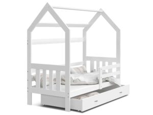 Miniaturka 6 - Łóżko domek z szufladą białe ikonka RICOS 2