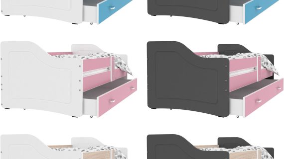 Miniaturka 21 - Łóżko parterowe z szufladą na pościel warianty SWING