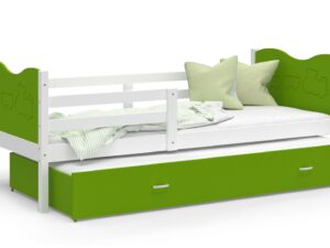 Miniaturka 3 - Łóżko dziecięce z materacem biel-zieleń aranżacja CUPI P2