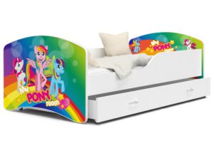 Miniaturka 6 - Łóżko dla dziewczynki z grafiką kucyków Pony i szufladą NORTON
