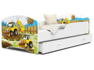 Miniaturka 7 - Łóżko dla chłopca z grafiką koparki i szufladą NORTON