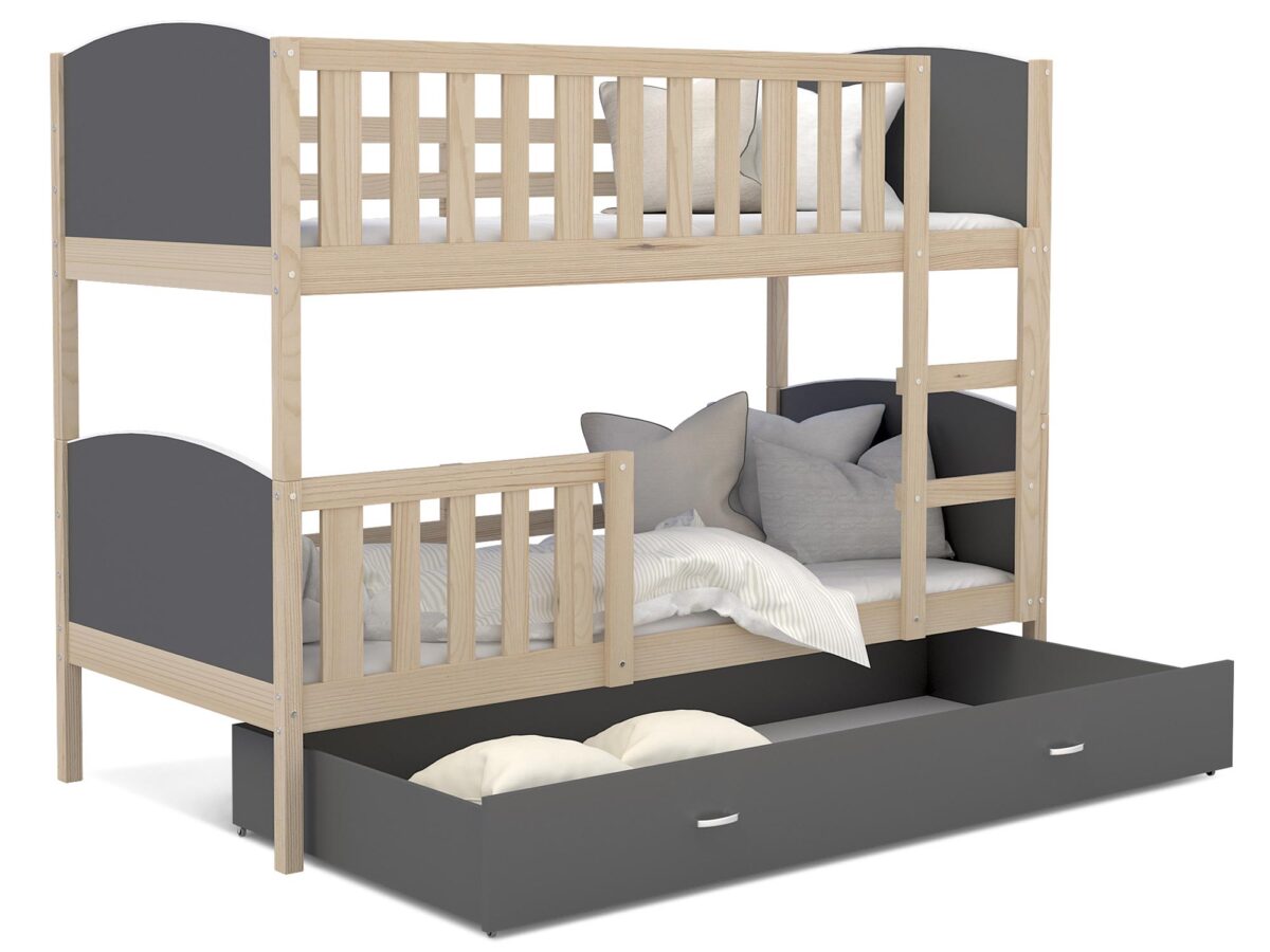 Kinderetagenbett mit Schublade 80×160 cm 80×190 cm 90×200 cm SONIO