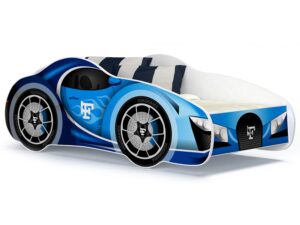 Miniaturka 6 - Łóżko 140x70 auto z materacem niebieskie SPEED