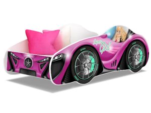 Miniaturka 14 - Łóżko 140x70 auto różowe z materacem SPEED