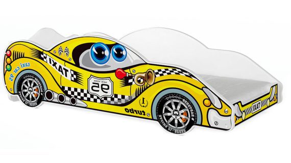 Miniaturka 6 - Łóżko auto do pokoju dziecięcego zygzak żółty SPEED 180x90