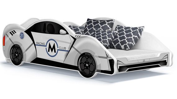 Miniaturka 15 - Łóżko auto do pokoju dziecięcego białe SPEED 180x90