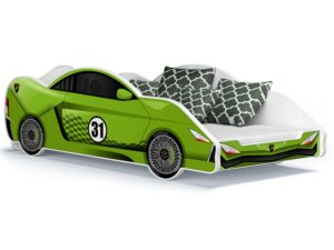 Miniaturka 14 - Łóżko auto do pokoju dziecięcego zielone SPEED 180x90