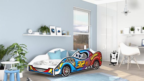 Miniaturka 25 - Łóżko auto do pokoju dziecięcego SPEED 180x90