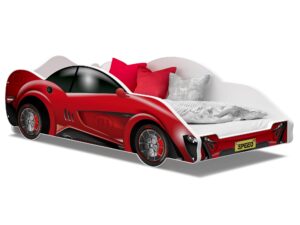 Miniaturka 2 - Łóżko auto do pokoju dziecięcego czerwone SPEED 180x90