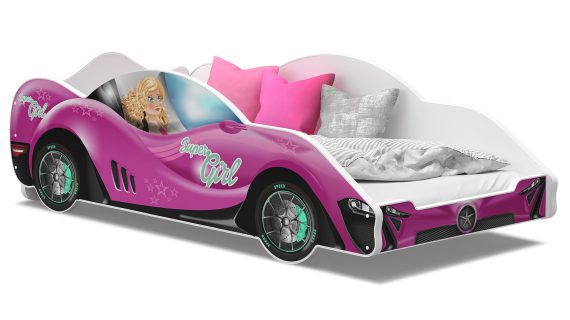 Miniaturka 1 - Łóżko auto do pokoju dziecięcego księżniczka SPEED 180x90
