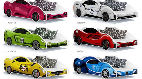 Miniaturka 36 - Łóżko auto do pokoju dziecięcego wzory 2 SPEED 180x90