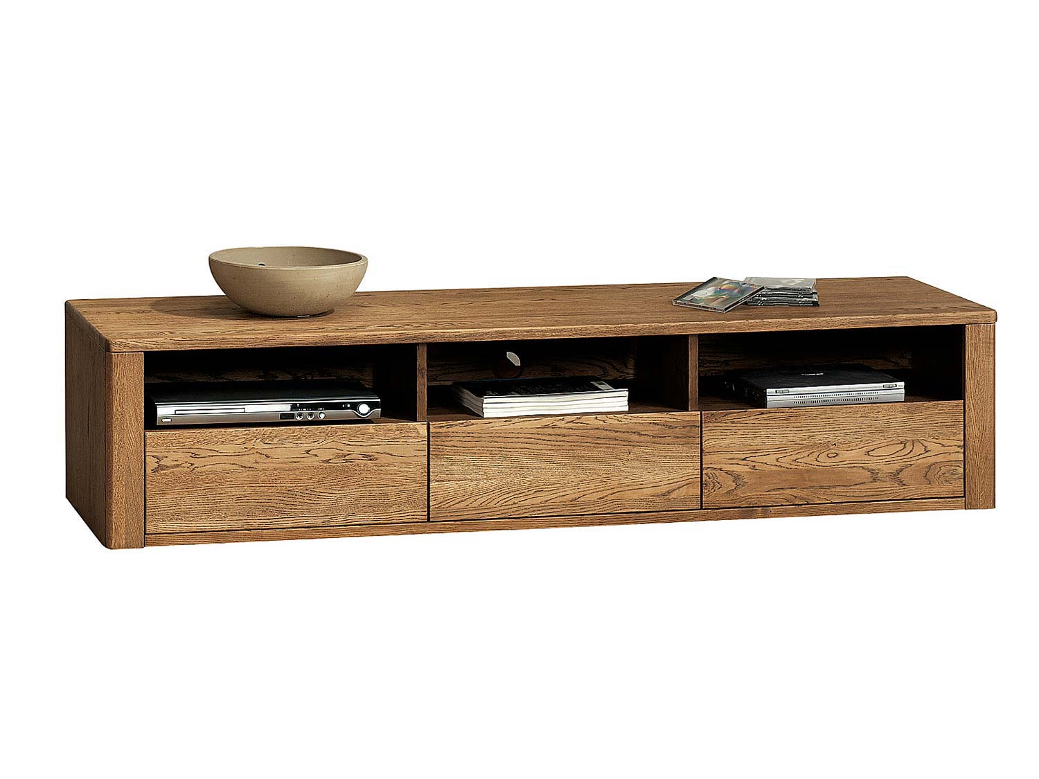Ciemna szafka pod TV dębowa