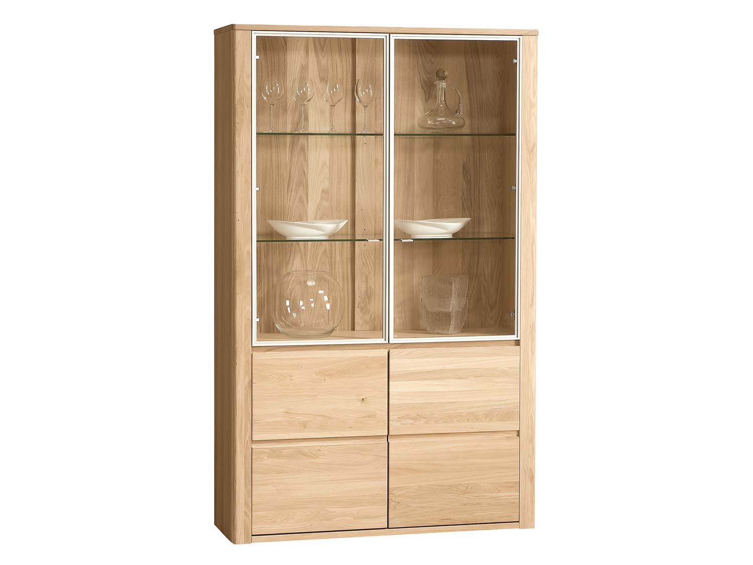 Jasna dębowa witryna