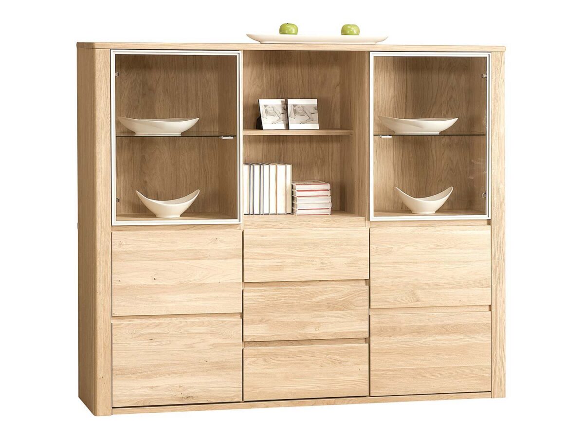 Elegantes Wohnzimmer-Sideboard aus Eiche massiv MINOS