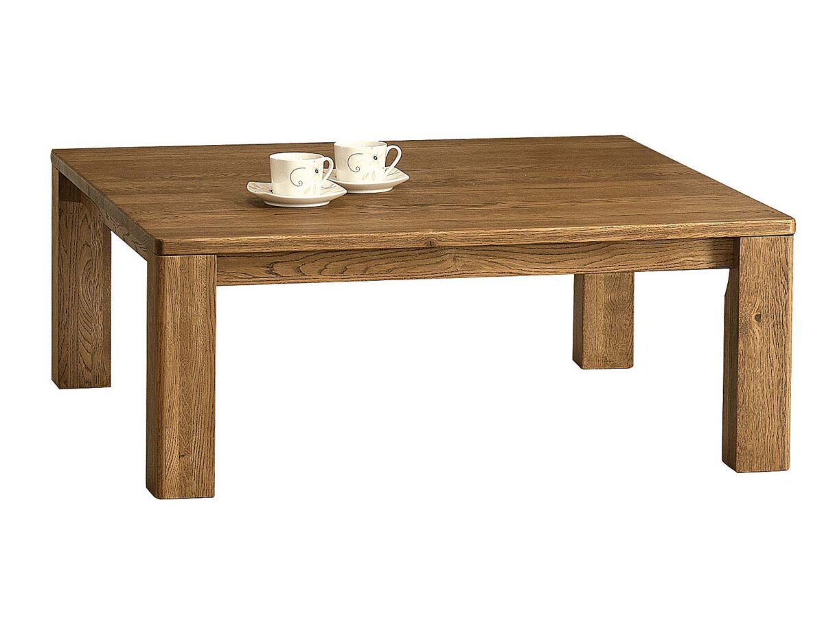 Niedriger Couchtisch Eiche mit Astanteil MINOS