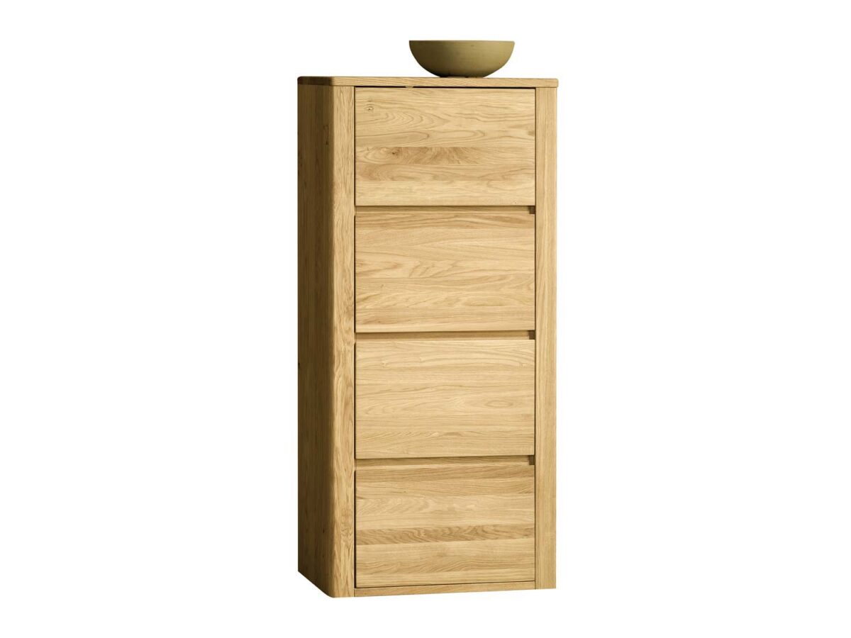 Highboard mit Schubladen aus Eiche massiv MINOS