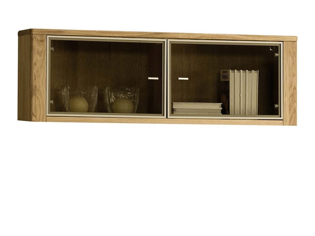 Wisząca przeszklona szafka na książki Minos