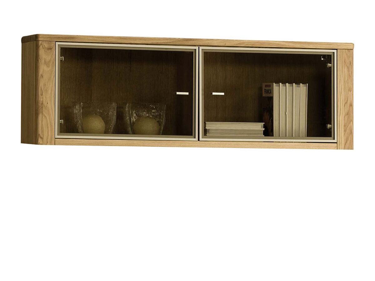 Wandvitrine aus Eiche massiv MINOS