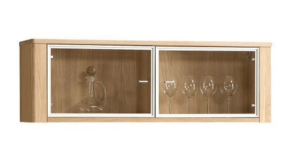 Miniaturka 2 - Wisząca szklana witryna dębowa