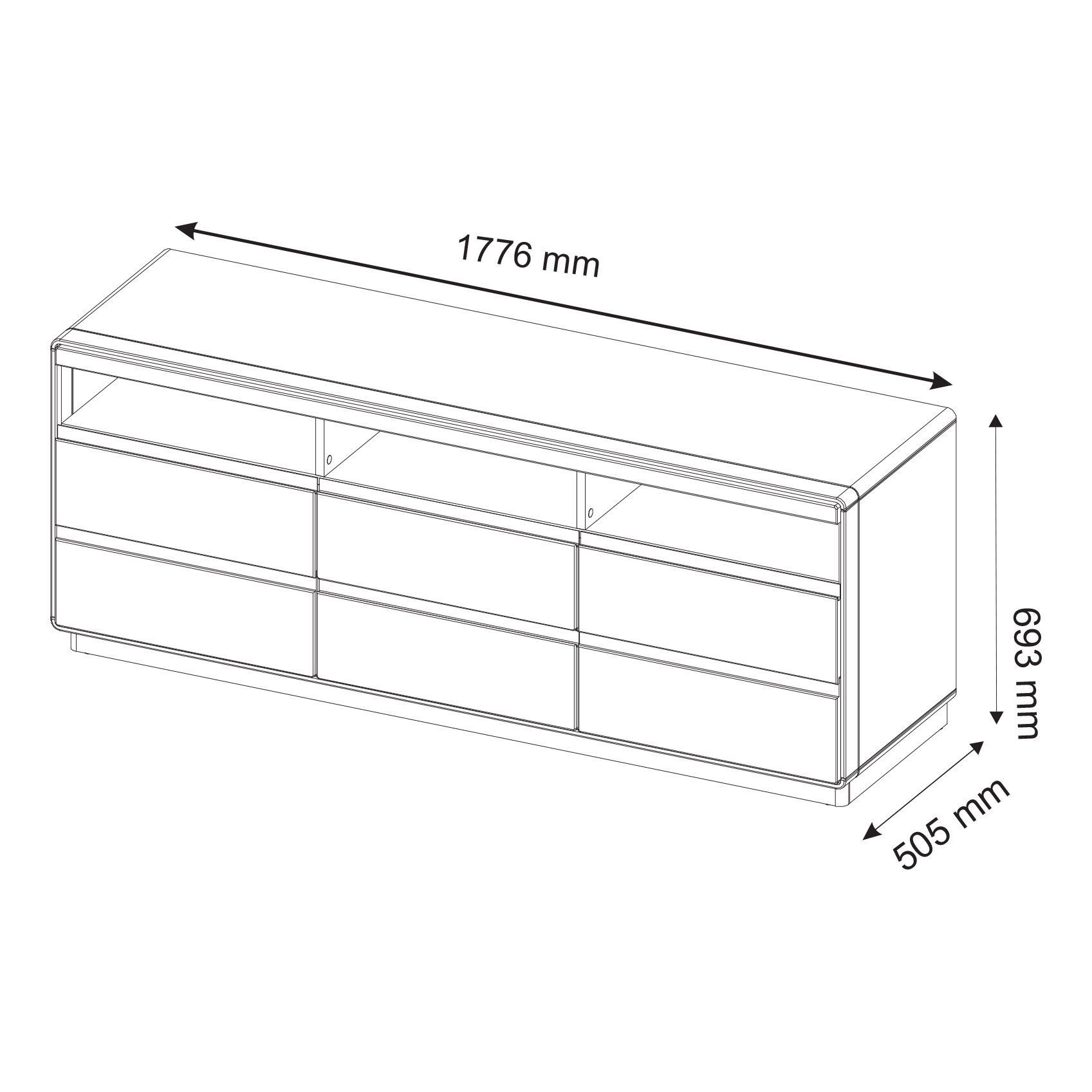 Drewniana Szafka pod telewizor SETO