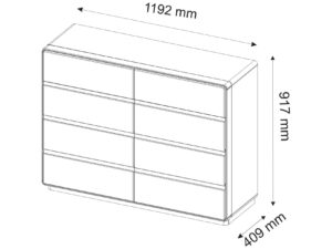 Miniatura 1 - Dřevěná komoda rozměry SETO
